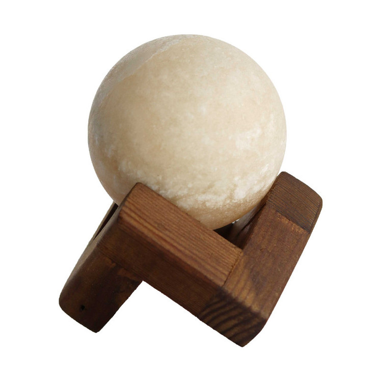 سنگ نمک دکوری گوی قطر6 همراه با پایه