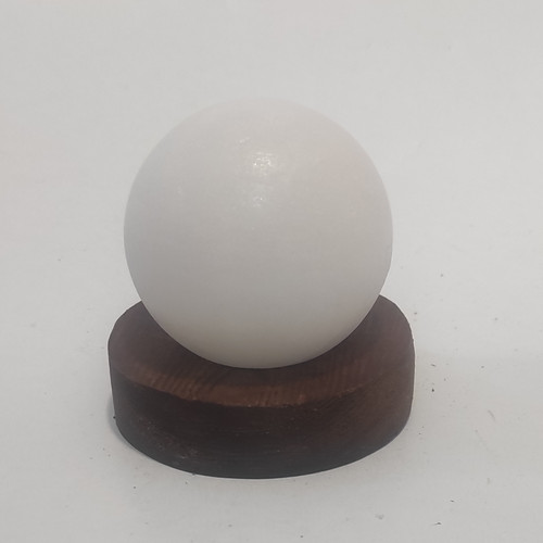 سنگ نمک گوی قطر 6 دکوری با پایه دایره ای