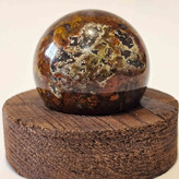 گوی سنگ عقیق به همراه پایه چوبی