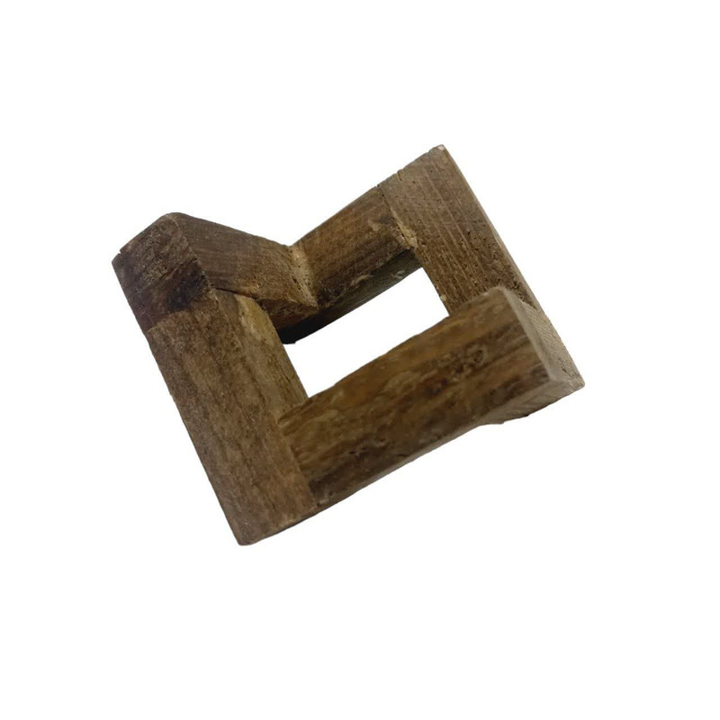 دکوری مدل پایه چوبی سنگ نمک و گلدان سایز ۲.۵